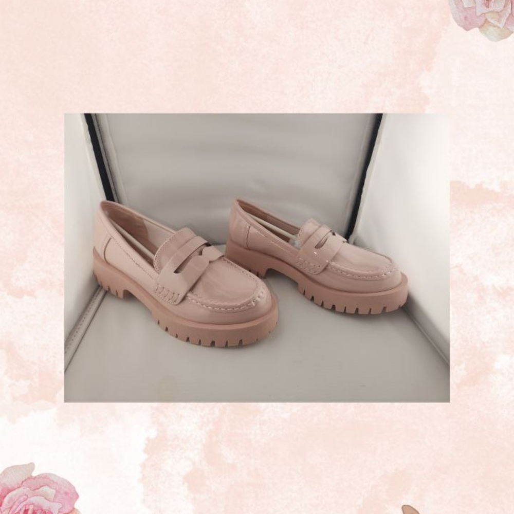 Pink loafers